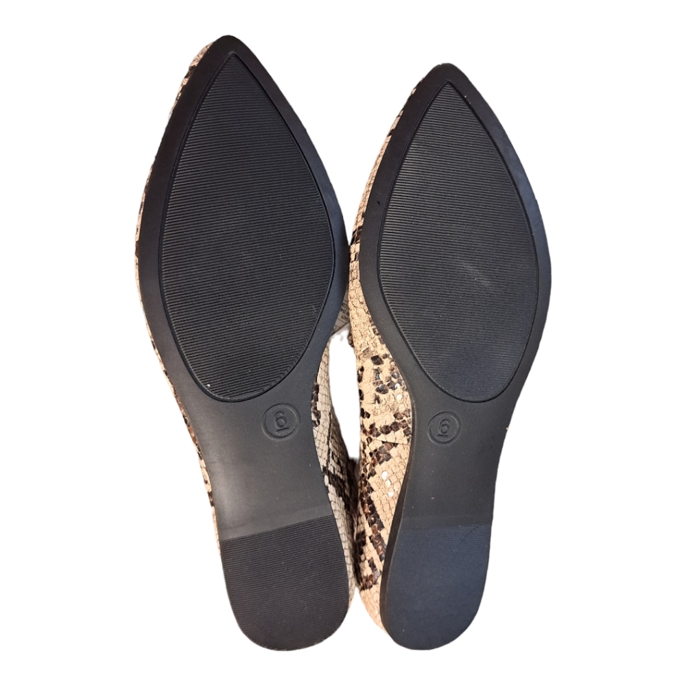 Women's Micah Faux Leather Snake Print Pointy Toe Loafers, 6, 6.5 - Picture 4 of 4